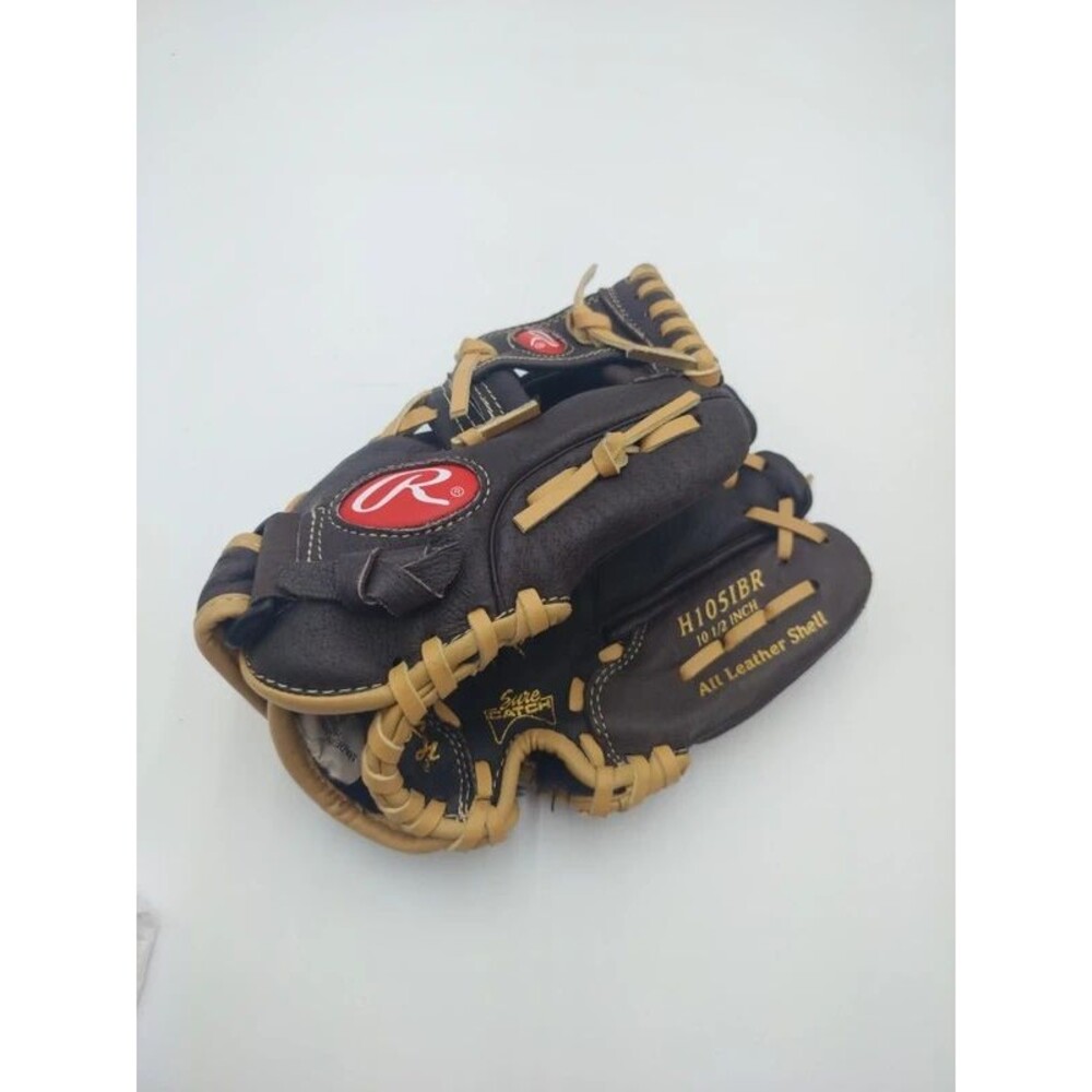 Rawlings Baseball Glove H1051br 10.5 Inch Leather RH Throw Black